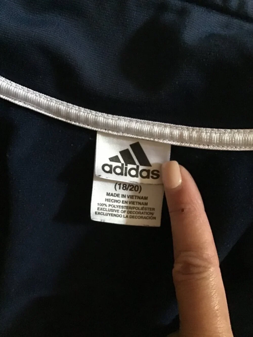 ADIDAS- BOYS BLUE LIGHT WEIGHT TRACK ZIP-UP JACKET SIZE YOUTH X-LARGE (18/20)